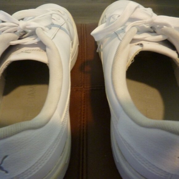 Puma White Low Top Men's US 13, Excellent Pre-Owned Condition - Picture 9 of 11